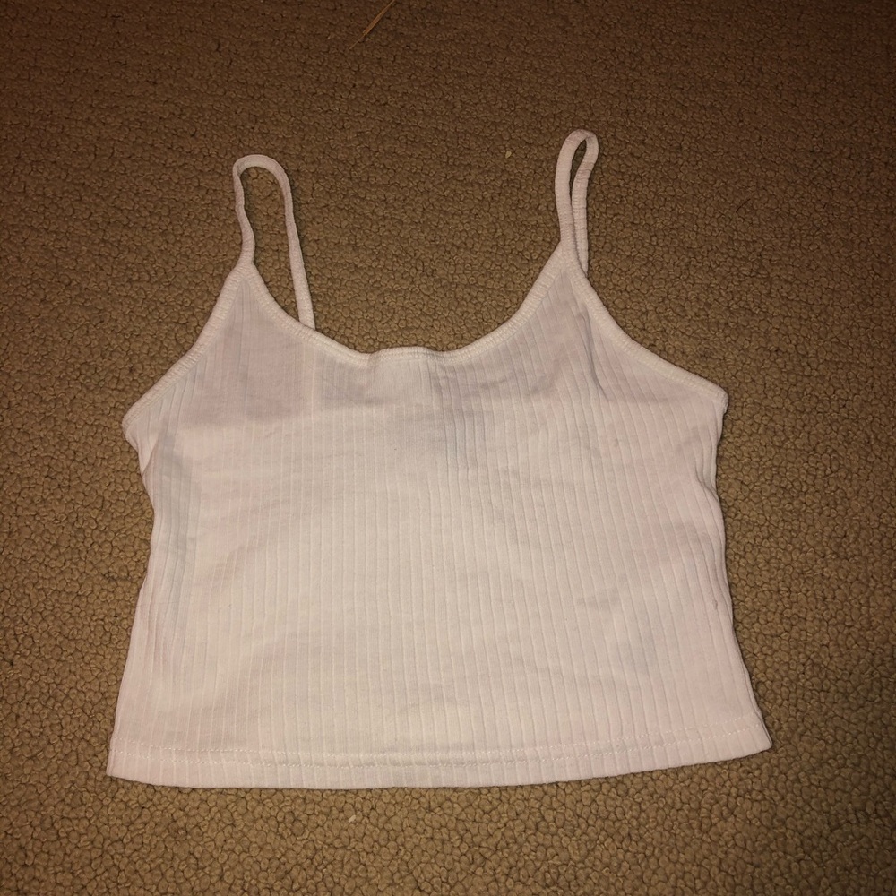 White cropped cami